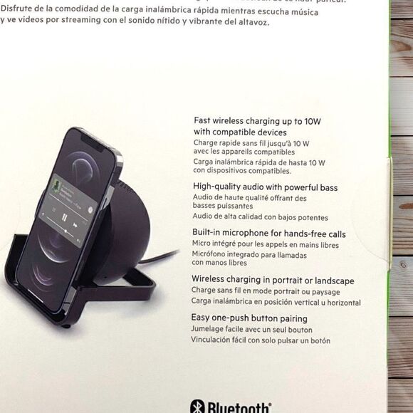 Belkin SOUNDFORM Charge Bluetooth Speaker + Wireless Charger New in Box - Picture 7 of 8